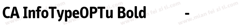 CA InfoTypeOPTu Bold 常规字体转换